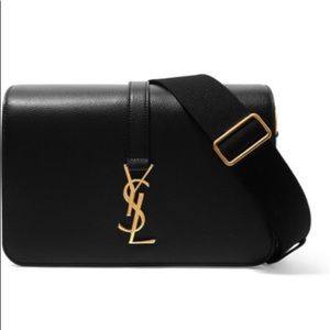YSL Monogramme textured-leather shoulder bag